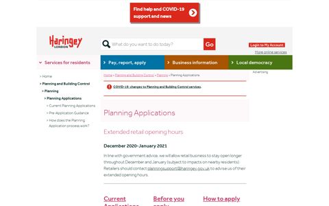 Planning Applications | Haringey Council