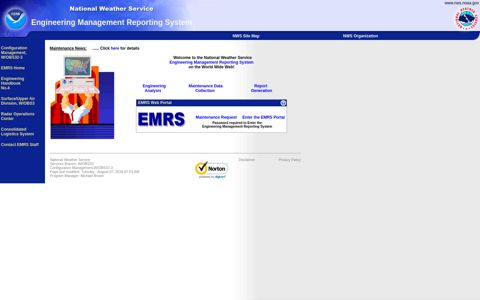 EMRS - Configuration Management Page - National Oceanic ...