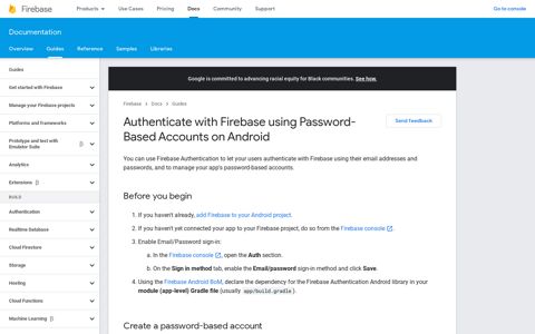 Authenticate with Firebase using Password-Based Accounts ...
