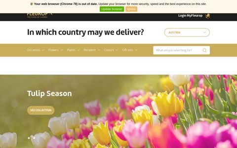 Fleurop Austria online Oorder flower gifts Worldwide delivery ...