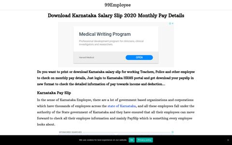 Download Karnataka Salary Slip 2020 Monthly Pay Details