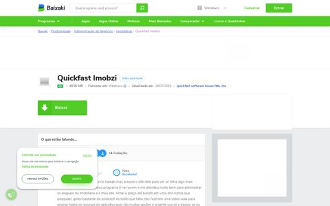 Quickfast Imobzi Download para Windows em Português Grátis