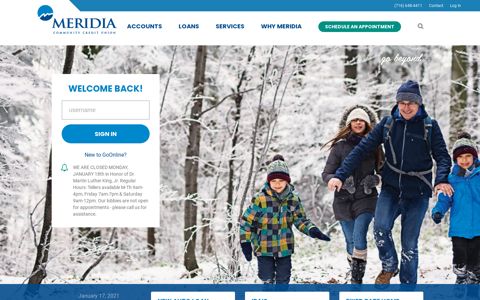 Meridia Community Credit Union - Go Beyond!