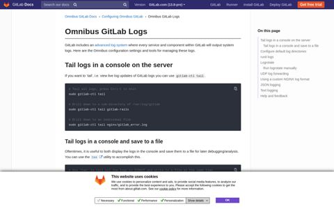 Omnibus GitLab Logs | GitLab - GitLab Docs