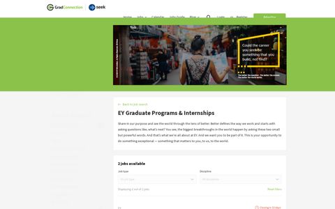 EY Graduate Programs & Internships (3 jobs available now!)