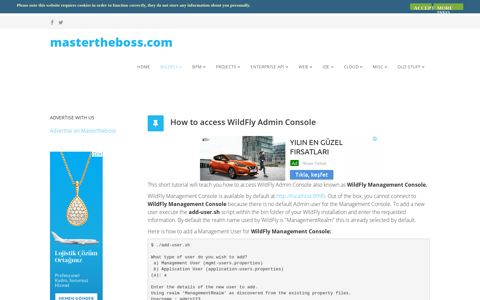How to access WildFly Admin Console - Mastertheboss