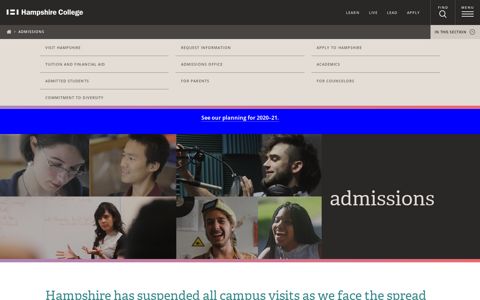 Admissions - Hampshire College