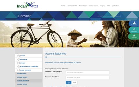 Account Statement - Indah Water Portal