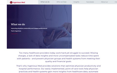 Physician & Hospital Performance Optimization Software