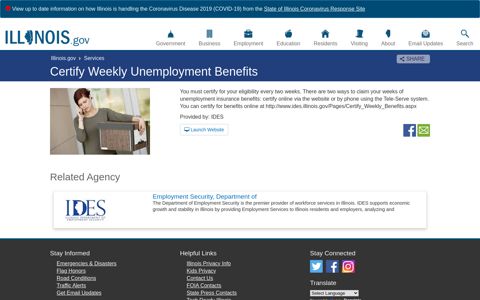 Certify Weekly Unemployment Benefits - Illinois.gov