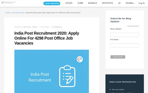 India Post Recruitment 2020: Apply Online (Extended) For ...