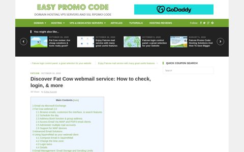 Discover Fat Cow webmail service: How to check & login