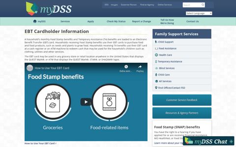 EBT Cardholder Information | mydss.mo.gov