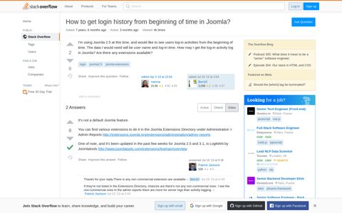 How to get login history from beginning of time in Joomla ...