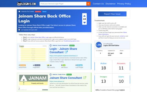 Jainam Share Back Office Login - Logins-DB