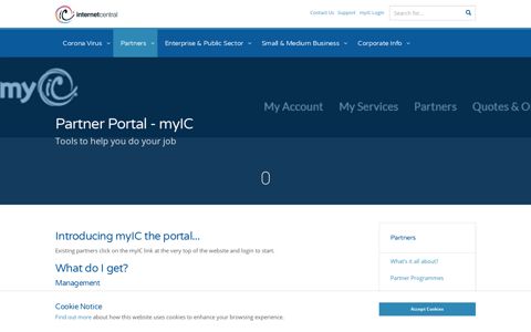 Partner Portal - myIC | IC - Internet Central Ltd