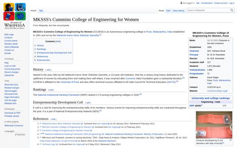 MKSSS's Cummins College of Engineering for Women ...
