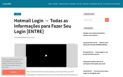 Hotmail Login → Todas as Informações para Fazer Seu Login ...
