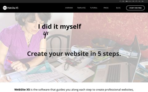 Create your website with WebSite X5, the #1 Site Builder in Italy