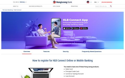 HLB Connect Online or Mobile Banking - Hong Leong Bank