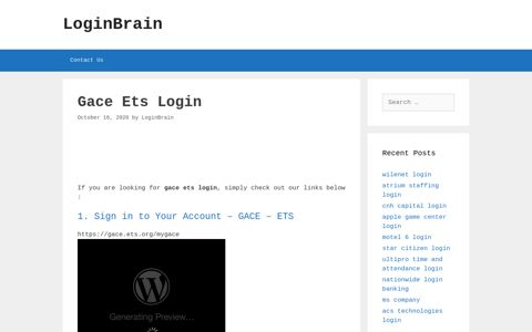 Gace Ets - Sign In To Your Account - Gace - Ets - LoginBrain