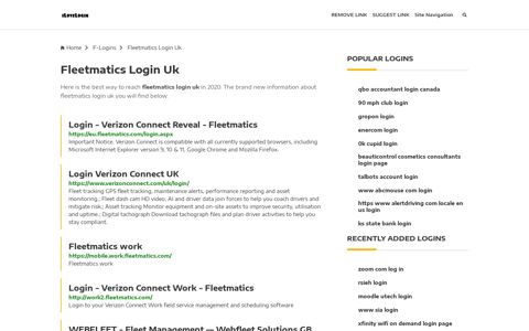 Fleetmatics Login Uk ❤️ One Click Access - iLoveLogin