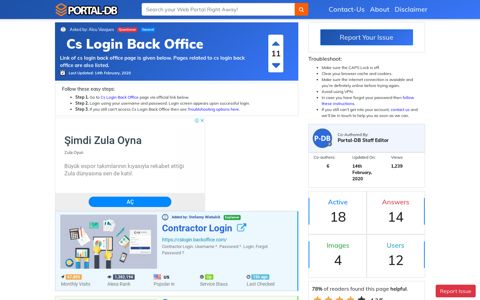 Cs Login Back Office - Portal-DB.live