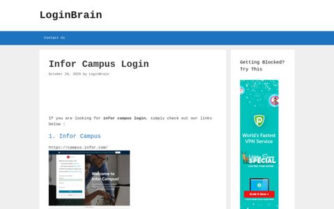 infor campus login - LoginBrain