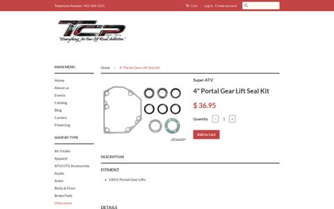4" Portal Gear Lift Seal Kit – TCP Off Road
