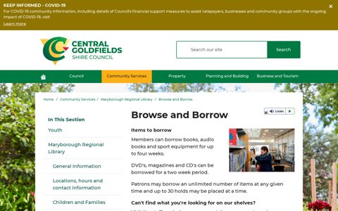Browse and Borrow Central Goldfields Shire Council