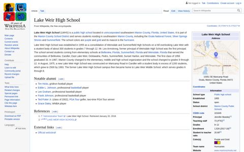 Lake Weir High School - Wikipedia