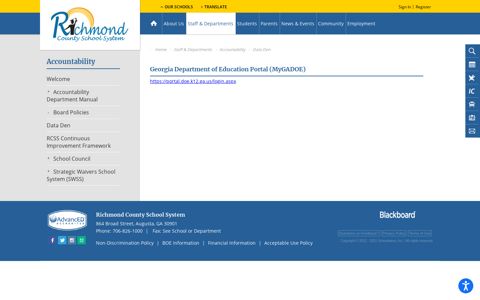 Georgia Department of Education Portal (MyGADOE)