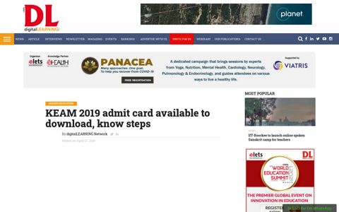 KEAM 2019 admit card available to download, know steps