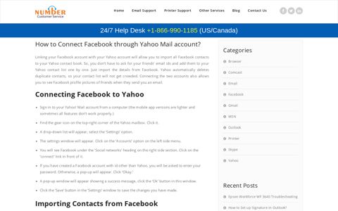 How to Connect Facebook through Yahoo Mail account?