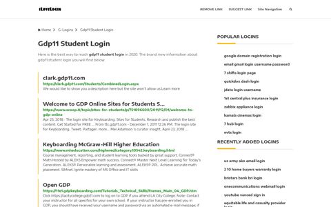 Gdp11 Student Login ❤️ One Click Access - iLoveLogin