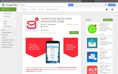 myMail: Email App for Gmail, Hotmail & AOL E-Mail – Apps bei ...