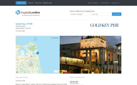 Gold Key | PHR, Virginia Beach, VA Jobs | Hospitality Online