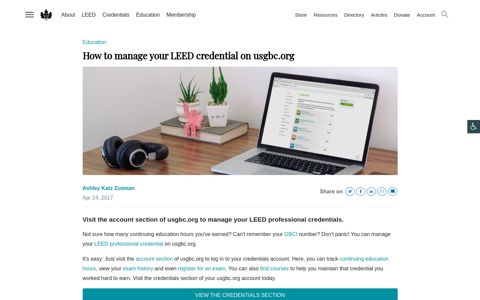 How to manage your LEED credential on usgbc.org | U.S. ...