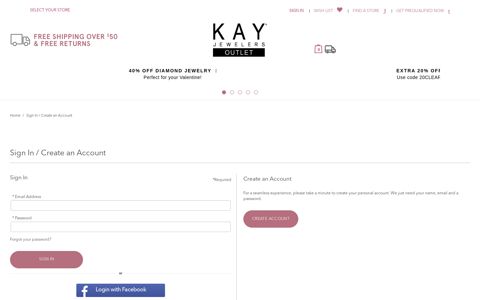 Login | Kay Outlet - Kay Jewelers Outlet