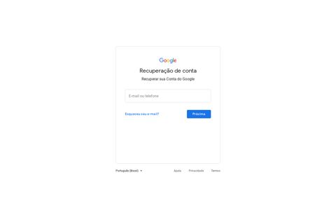 Fazer login nas Contas do Google