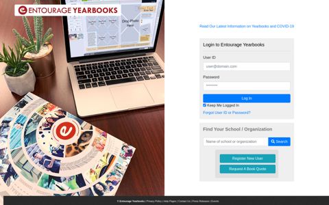 Entourage Yearbooks: Online Yearbook Account Login