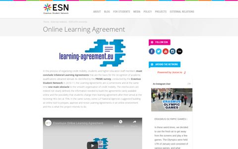 Online Learning Agreement | Erasmus Student Network