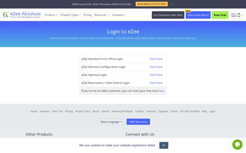 Login to eZee | All Cloud Hotel Solutions - eZee Absolute