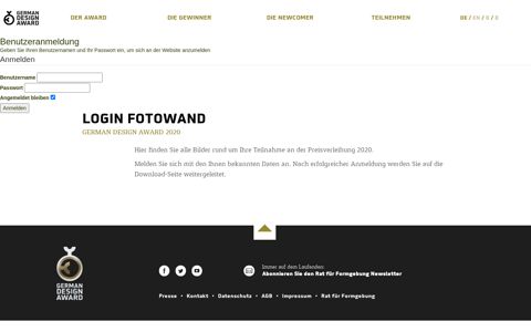 Login - German Design Award