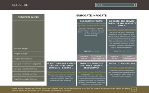 eurogate infogate - Allgemeine Informationen zum Login