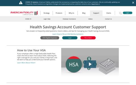 Health Savings Account Customer Support - American Fidelity