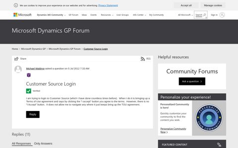 Customer Source Login - Microsoft Dynamics GP Forum ...