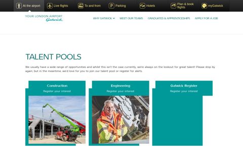 Talent Pools - Gatwick Airport Careers