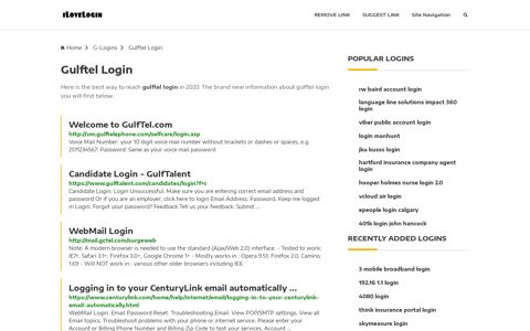 Gulftel Login ❤️ One Click Access - iLoveLogin