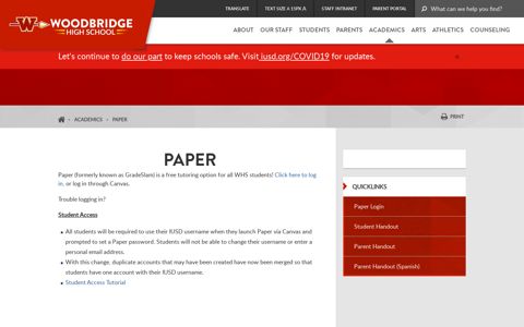 Paper | Woodbridge High School